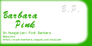 barbara pink business card